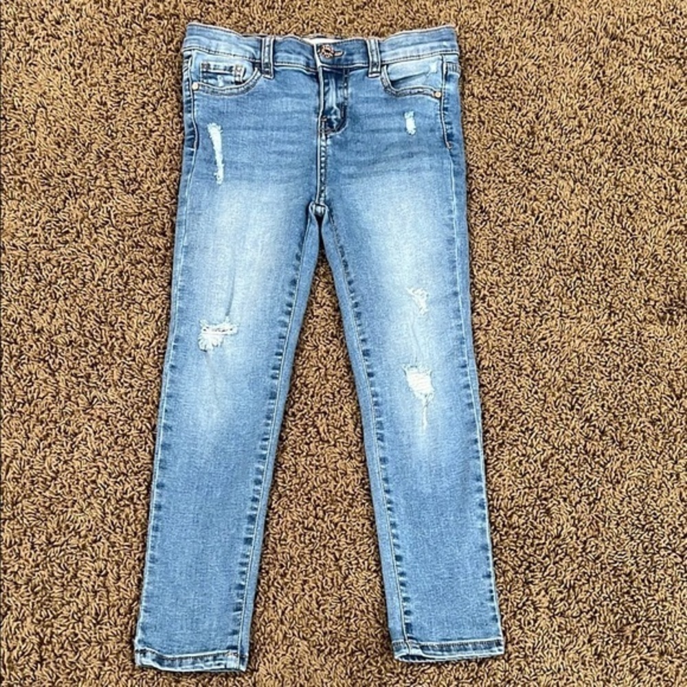 Celebrity Pink Blue Distressed Jeans